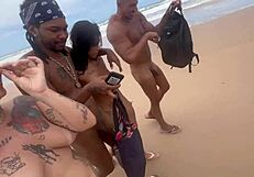 Hey, I threw an orgy at the nudist beach with hot friends!