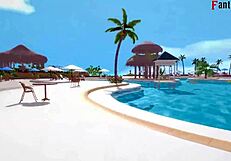 Yor forger in bikini pool sex spy x family genshin impact fantasyking3 😏