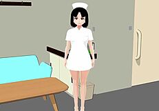 Mia hentai nurse plays dirty doctor games with anime girl