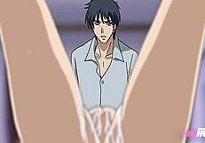 horny secretary in uncensored hentai with big tits and ass