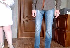 Kneeling MILF Nurse Collects Cum in Kinky Hospital Scene