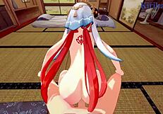 Shenhe and Nilou Engage in Intense POV Sex