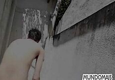 ME AND MY FRIENDS SHOWERING AND FUCKING HARD WITH BIG COCKS