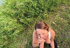 I got caught in the park fucking and sucking a monster cock, nude outdoors.