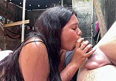 Oh, neighbor catches me naked and sucks my cock