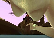 sims 4 black man drills lara croft with monster cock in jungle camp