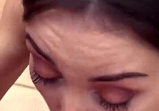 Deep throat in pov of a horny italian who wants to swallow cum