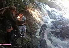 Tiffany Montavani and Pitoco Having Sex by the Waterfall