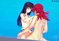 Excellen Browning and Setsuko Ohara team up with Festenia Muse for intense futanari action in this super robot wars hentai adventure.