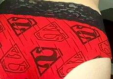 Wow! Close-Up of Teen Trying on Panties in Gym Cosplay!