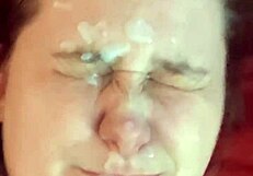 Amateur Getting Her Face Cum Dumped?