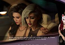 is ms denvers teasing with her big tits in corset at the night club?