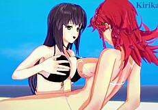 Excellen Browning and Setsuko Ohara team up with Festenia Muse for intense futanari action in this super robot wars hentai adventure.