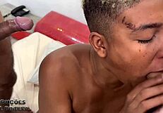 rebeca olew fucks two guys in motel and gets cum facial