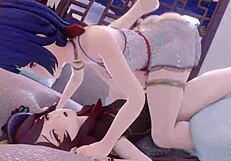 hu tao, are you into lesbian hentai action like this?