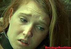 BDSM Sub Bound Tight, Dominated with Enema and Rough Bondage Machine