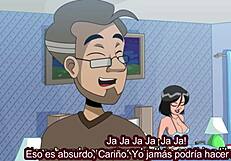 My mother-in-law catches me masturbating with my big cock.