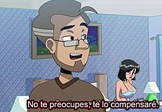 My mother-in-law catches me masturbating with my big cock.