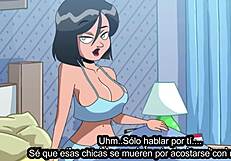 My mother-in-law catches me masturbating with my big cock.