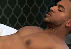 Oops, the sheets got naughty with big cock blowjob