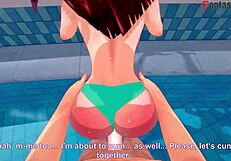 Anzu Mazaki Fucking Hard By The Pool In Yu-Gi-Oh Ahegao Fantasy With Step Bikini Tea Gardner. Full 3D Action On FantasyKing3!