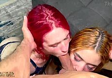 hardcore threesome-anal unfolds with two petite horny girls craving rough monster cock action