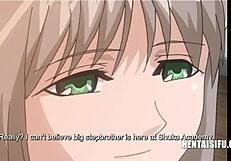 hentai dude ruthlessly dominates classmates with anal and titty action