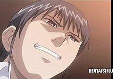 hentai dude ruthlessly dominates classmates with anal and titty action