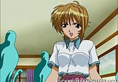 big titty anime babe enjoys oral and fingering