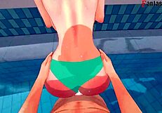 Anzu Mazaki Fucking Hard By The Pool In Yu-Gi-Oh Ahegao Fantasy With Step Bikini Tea Gardner. Full 3D Action On FantasyKing3!