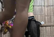 Beautiful Curly-Haired Indian Brunette Bent Over for Stepson on Christmas. She Begs to Be Fucked Hard Like a Slut.