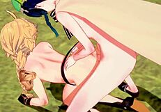 Overwhelmed by Desire as Aether Sucks Venti's Dick in Genshin Impact Yaoi