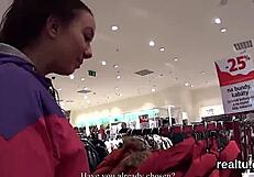 Attractive czech teen seduced in shopping centre and shagged in pov?