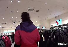 Attractive czech teen seduced in shopping centre and shagged in pov?
