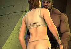 19-year-old ellie hooks up with older black man in 3d cartoon