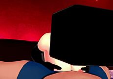 la novia esta muy caliente viste medias de red y mascara de enderman lista para follar antes de dormir hentai 3d minecraft