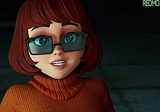 velma says 'i need to investigate this big cock' in her mystery search with double penetration