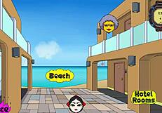 Tourist trap with blowjob and sex in anime hentai