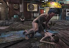 Fallout 4 Diamond City Public Fuck with Brunette 3D Cartoon