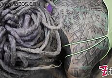 एक्सट्रीम सिसी गुदा स्ट्रेचिंग! टैटू वाली फेमडॉम स्लट गांड फिस्टिंग टॉय प्ले मास्टर!