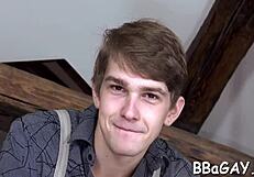 Intense gay blowjob with eager cock sucking and passionate throating