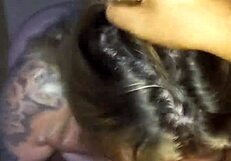 Filling girlfriend with cumshot in doggystyle