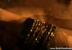 brunette babe dances nude to music