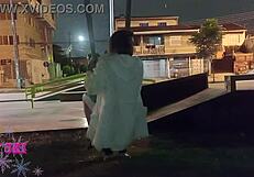 Curvy Tattooed Friends Flash Young Bodies in Public Backstage Group Fun