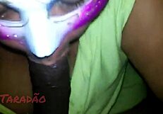 humiliating that submissive latina milf with deep throat milking