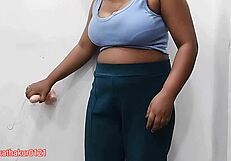 alone girl uses dildo on her pussy