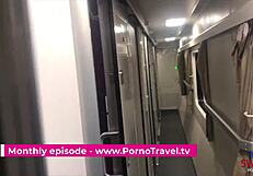 Smash My Wild Girlfriend Hard on Public Train