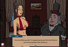 In HG Queens Brothel, A Girl Creates A Fantasy World With Slutty Blowjobs And Group Action.