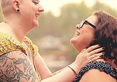 Huge Tits Lesbian Muff Diving Explodes!