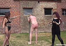 mistress rebekka and nikky clash in painful whipping game